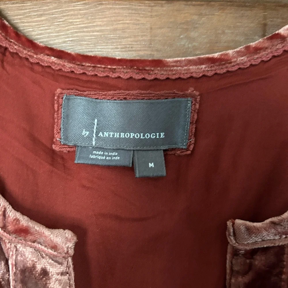 Anthropologie Velvet Maxi Dress in Deep Wine Red - Picture 2 of 16